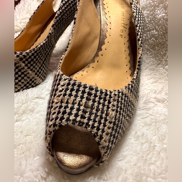 Neutrals Tweed Peeptoe Pumps by Bettye Muller 🤎 - Picture 7 of 12